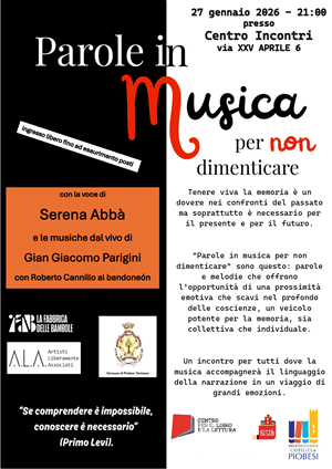 Parole in musica per non dimenticare