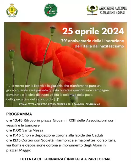 79° anniversario della Liberazione dell'Italia dal nazifascismo