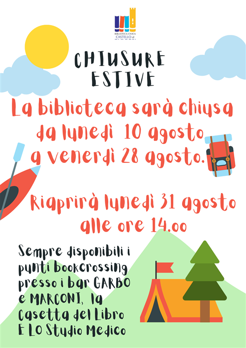 Chiusura estiva della biblioteca