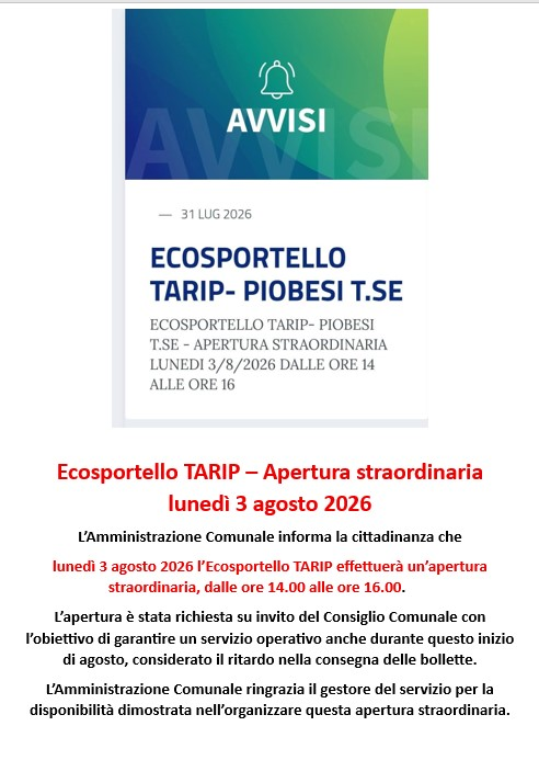 Ecosportello Tarip